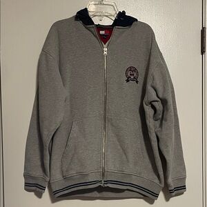 Tommy Hilfiger Kids Gray Hoodie with Navy Details